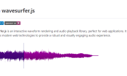 Wavesurfer.js一个开源的音频可视化库