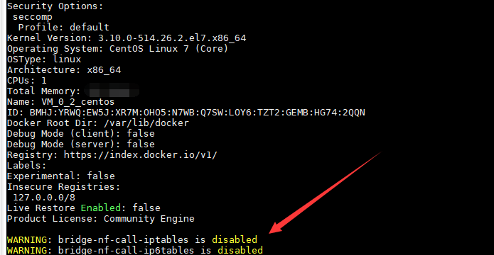 解决CentOS系统下docker info 出现的警告-第0张图片